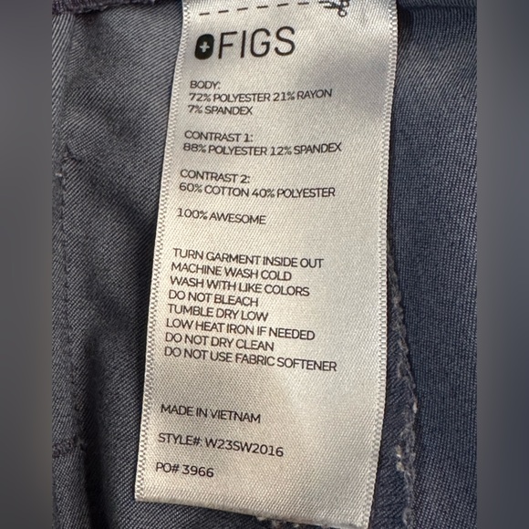 FIGS Woman’s Zamora Jogger Scrub Pants Gray Size Small - Picture 8 of 8